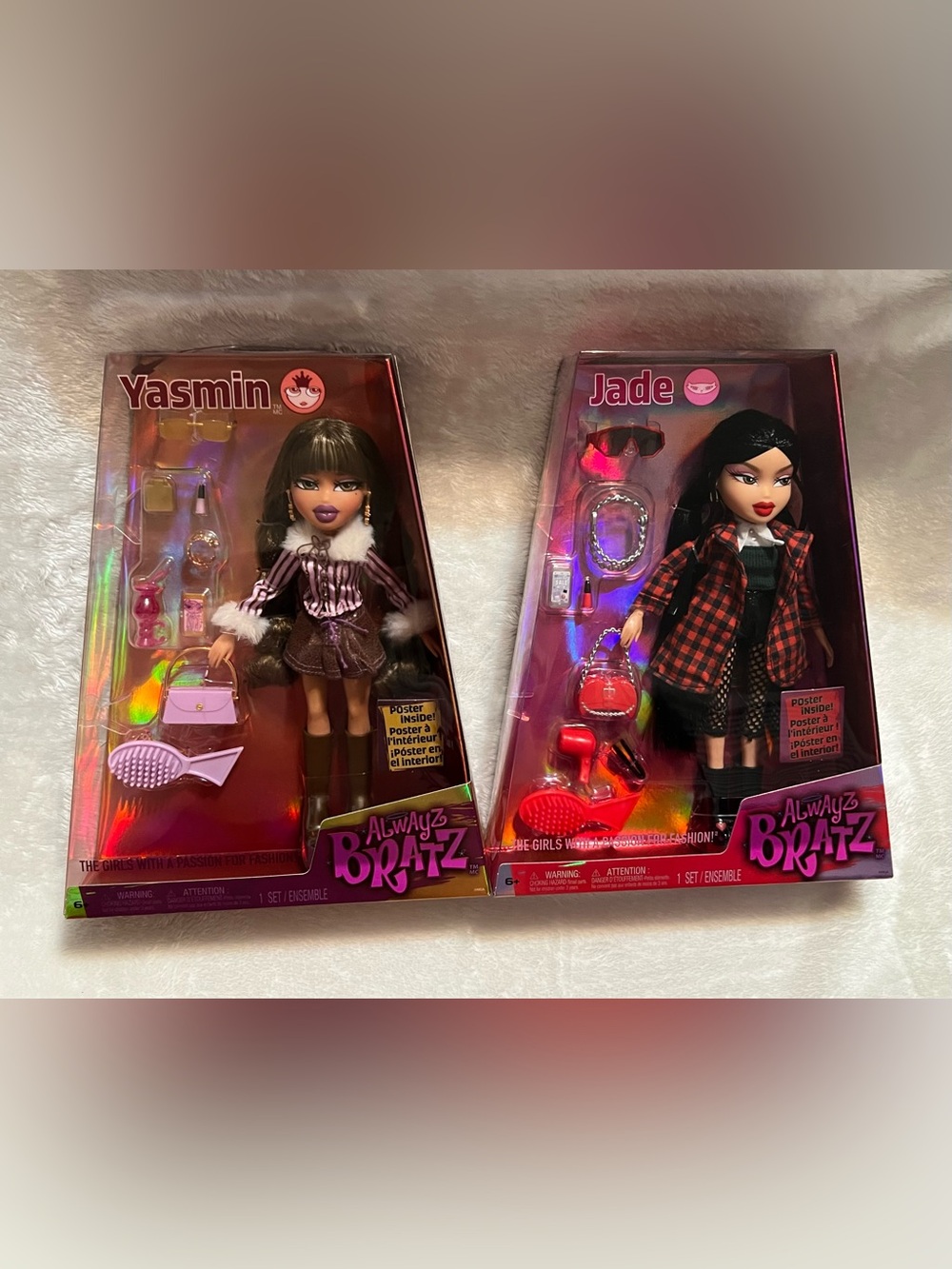 NIB / NRFB Alwayz Bratz Jade & Alwayz Bratz Yasmin with Accessories & Posters